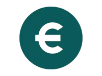 Der Omada Software Controller ist dauerhaft kostenlos. Dunkelgrünes Icon eines Euro-Zeichens.