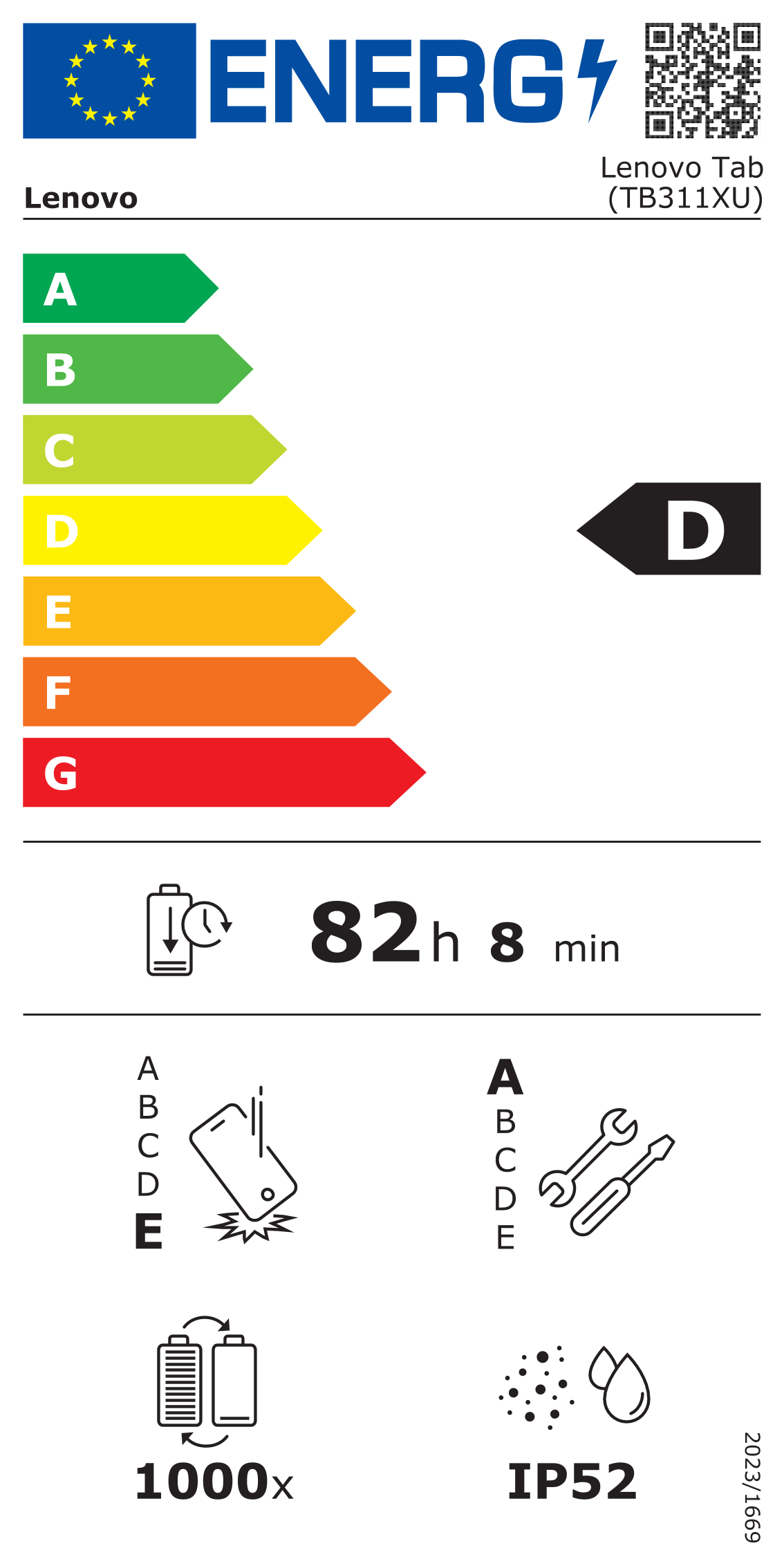 Energie-Datenblatt Lenovo - ZAEL0030SE