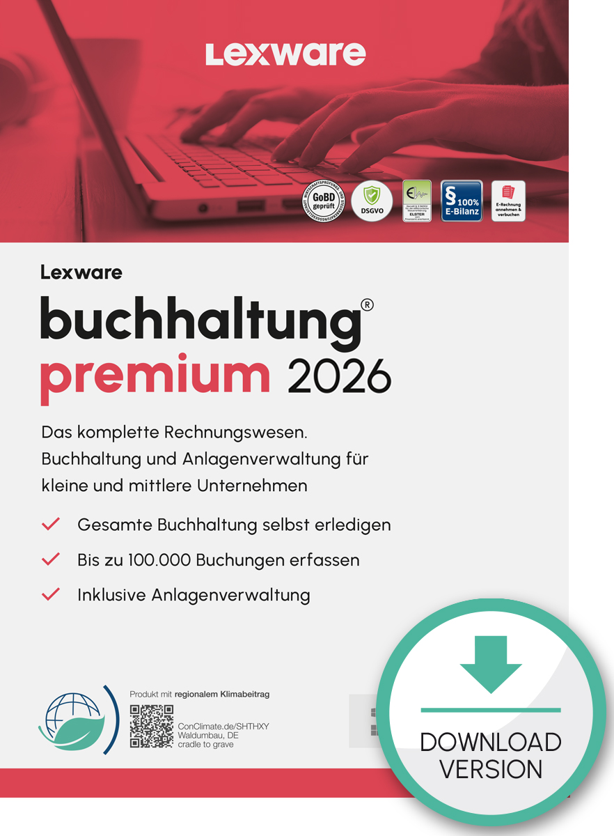 Lexware buchhaltung premium 2026 1 Jahr 5 Benutzer Download Win, Deutsch