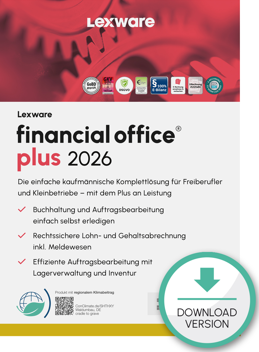 Lexware financial office plus 2026 1 Jahr 1 Benutzer Download Win, Deutsch