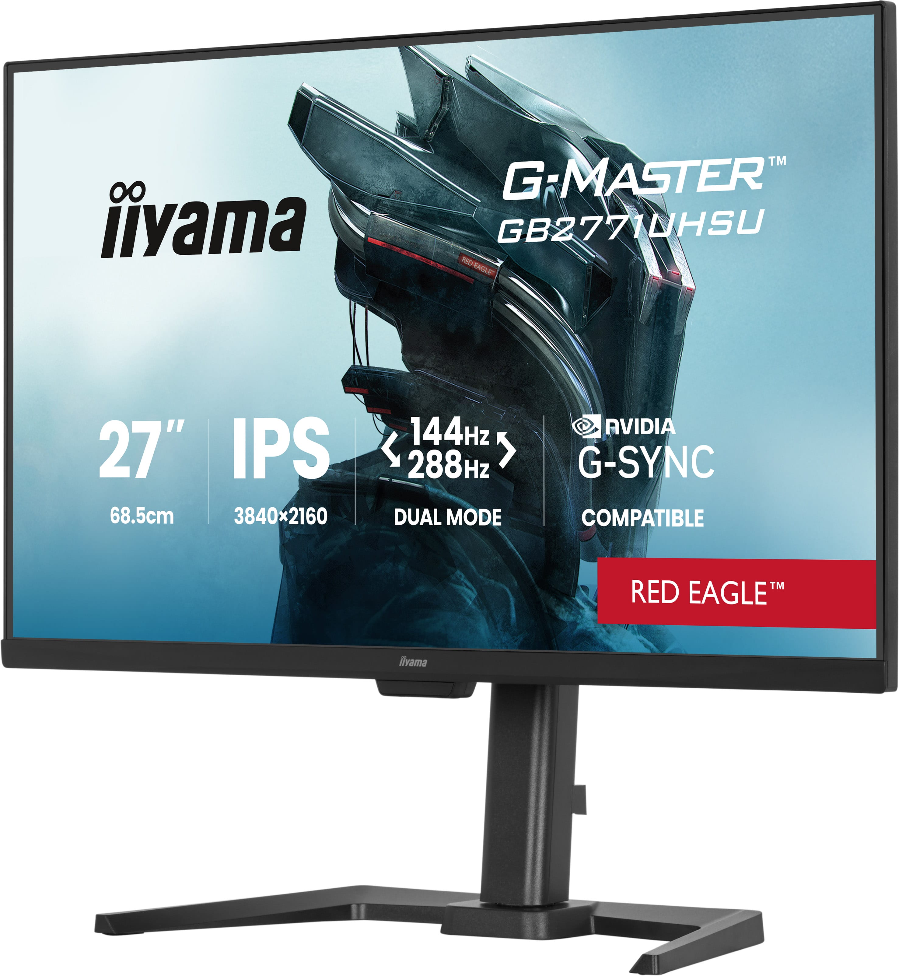 iiyama G-Master GB2771UHSU‑B1 Gaming Monitor – Produktbild Links