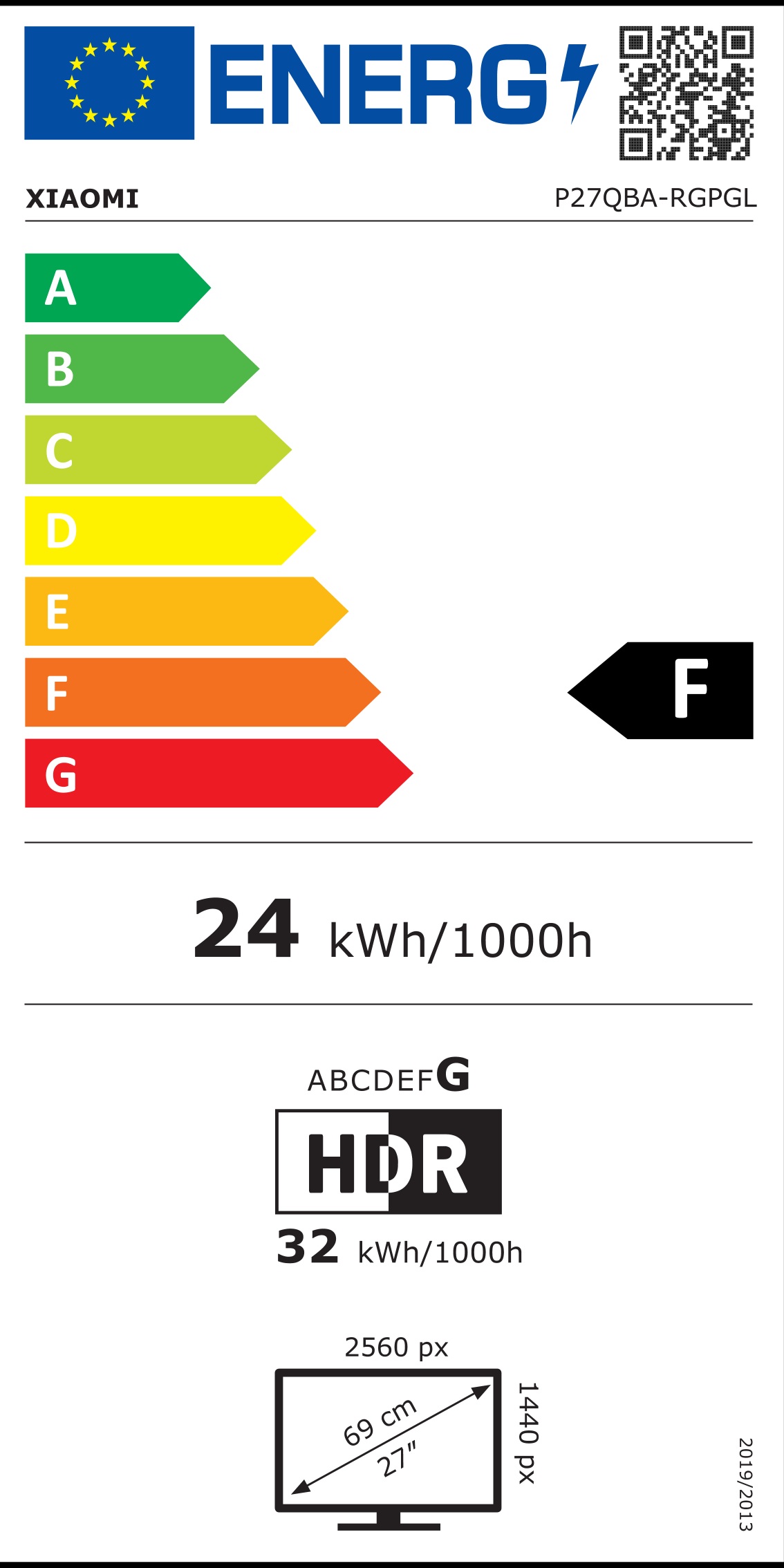 Energie-Datenblatt Xiaomi - ELA5585EU