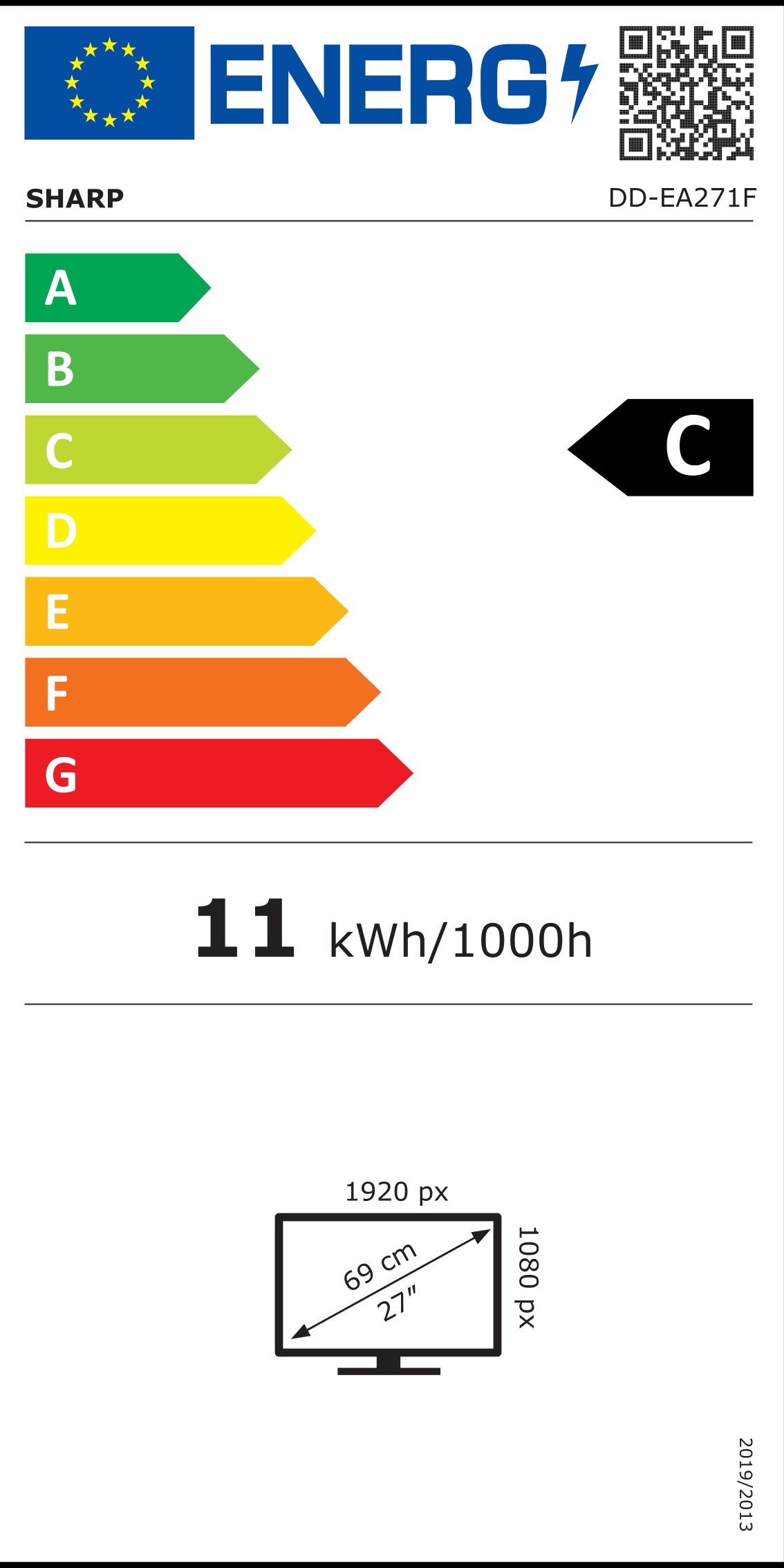 Energie-Datenblatt NEC Display - 60006208